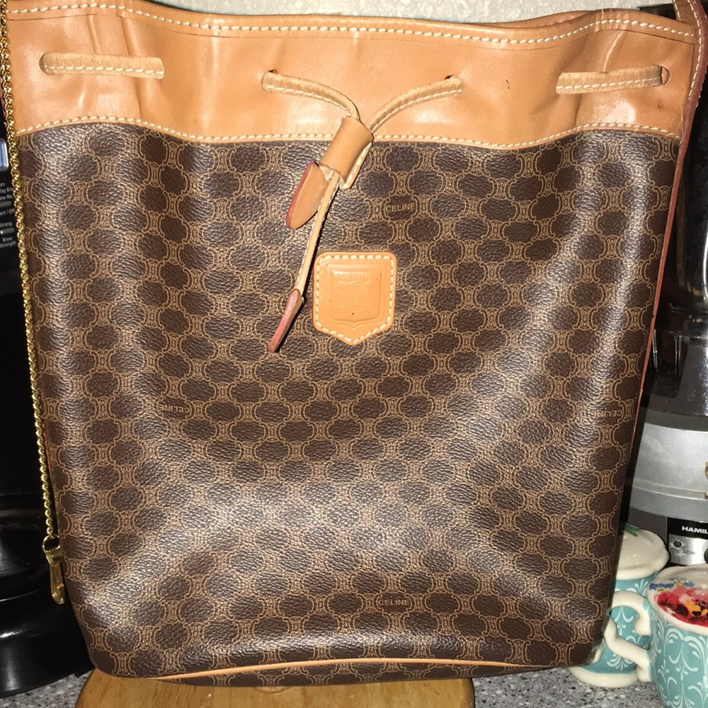 Vintage Celine Monogram Drawstring